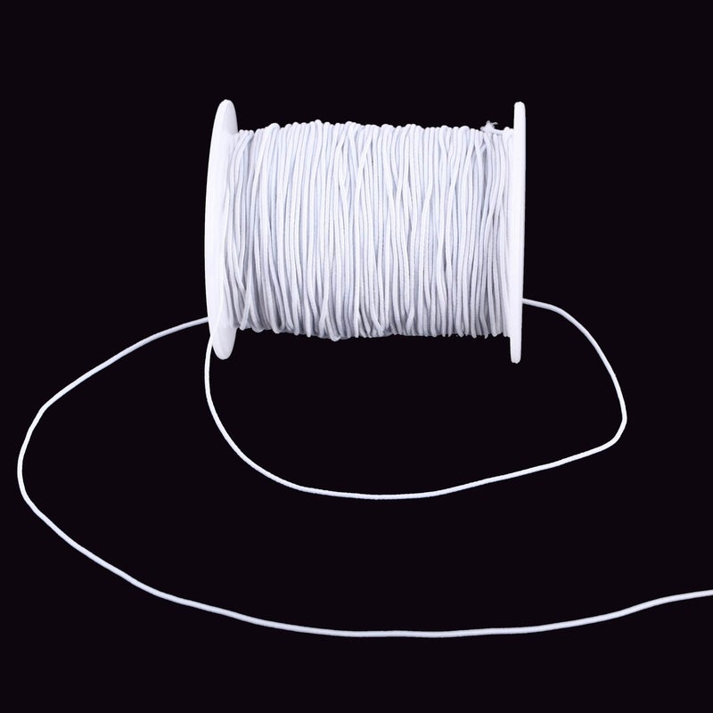 Senkary 0.8 mm Elastic String Cord Stretchy Bracelet String Beading Thread for Jewelry Making and Bracelet Making, 109 Yards, White - Image 4